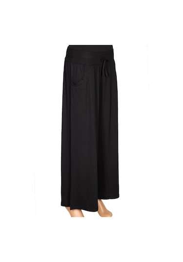 Barem Kadın Elisa Viskon Penye Cepli Spor Siyah Pantolon Etek 001