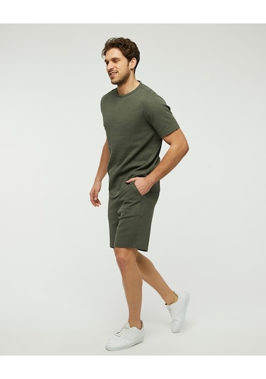 Bella Dossi Waffle Kumaş Şortlu Takım Haki