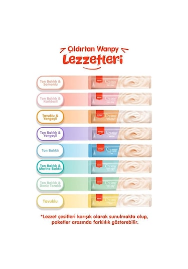 Wanpy Karışık 8 Lezzetli Sıvı Kedi Ödülü 25 X 14 Gr