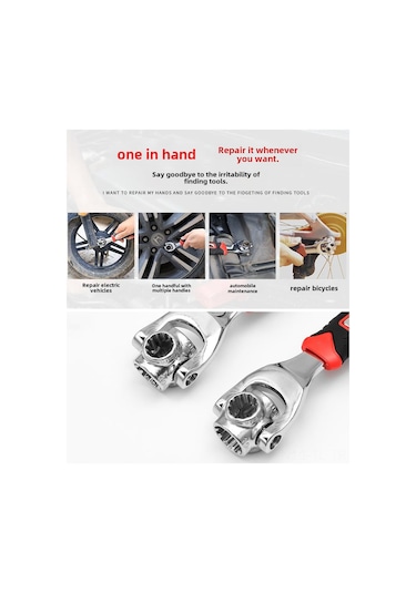 Hombey 52 Parça Çok İşlevli套筒 Anahtar Seti, 8-19 Mm Aralığı, 360 Derece Dönüş, Kaliteli Malzeme İle Tamir Ve Montaj İçin