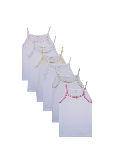 Seher Yıldızı İp Askılı Kız Çocuk Atlet 12 Li Paket 001