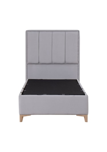 Kilim Mobilya Gold Therapy Sandıklı Baza Ve Başlık Seti Gri ( Yatak Dahil Değildir ) 90 x 190 Gri