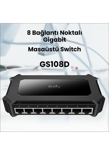 Cudy GS108D 10/100/1000M 8 Port Gigabit Yönetilemez Switch