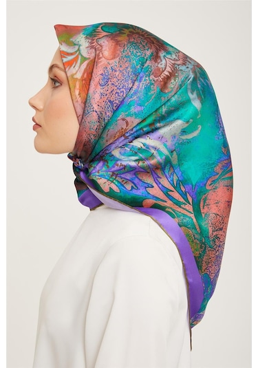 Armine Twill İpek Eşarp 23ka9041 13 Açık Mavi