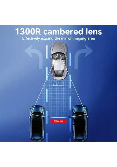 Willowhaven Siyah Klipsli Panoramik Dikiz Aynası - Geniş Açı Kör Nokta Güvenlik Görüş