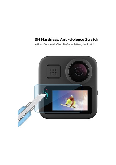 Gopro Max Lcd Ekran Ekran Koruyucu 9h 2.5d Temperli Cam Filmi İçin 2 Adet Puluz