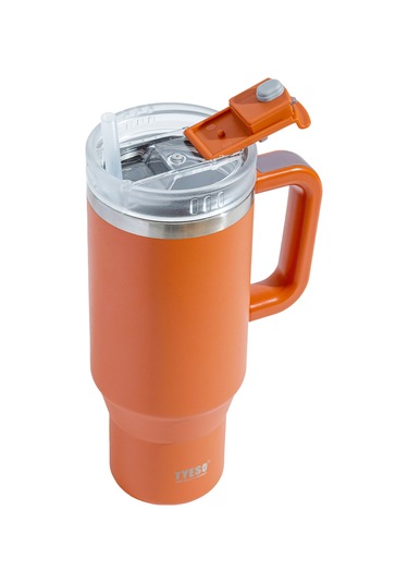 Tyeso Qq Termos Sızdırmaz Pipetli Çift Duvarlı Vakumlu 900ml TS-8866T Turuncu