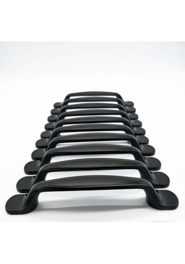 10x Mutfak Dolabı Kapı Dolap Kulpları Çekmece Yatak Odası Mobilyası Ortadan Çekmeceler 96mm, Alüminyum, Vidalarla