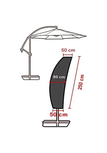 Banana Gri Muz Ampul Şemsiye Su Geçirmez Koruma Örtüsü Fermuarlı Bahçe Çadırı Yağmur Koruma Kılıfı