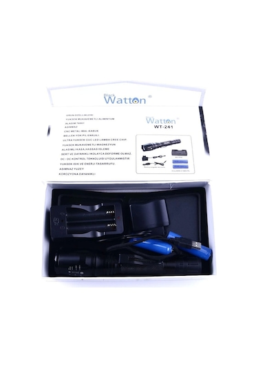 Profesyonel Tx6 Şarjlı Zoomlu El Feneri Wt-241 Çok Renkli