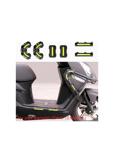 Dashanshop Motorsiklet Universal Anti Drop Koruma Kılıfı Style 2 22mm Reflektörlü