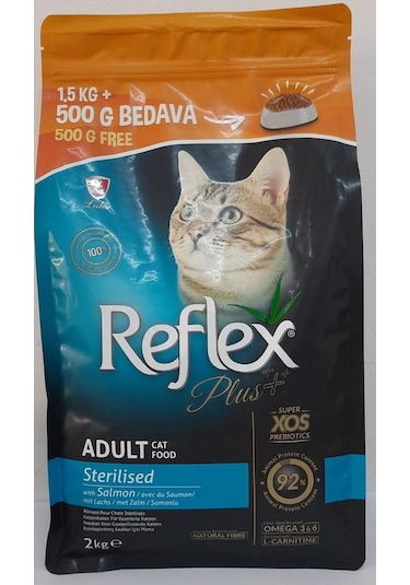 Reflex Plus Somonlu Kısırlaştırılmış Yetişkin Kedi Maması 2 KG
