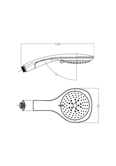 Yapıtaşı Lüks Banyo El Duşu-Duş Başlığı 3Fonksiyonlu Diğer