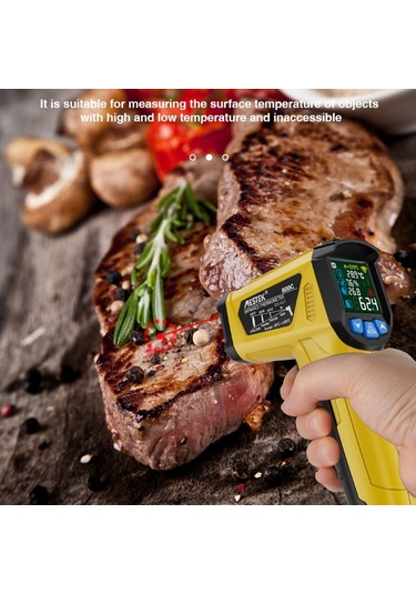 Mestek 800c El Kızılötesi Sıcaklık Ölçer Yüksek Hassasiyetli Endüstriyel Sıcaklık Nem Ölçer 12 Noktalı Lazer Konumlandırma İle Taşınabilir Termometre