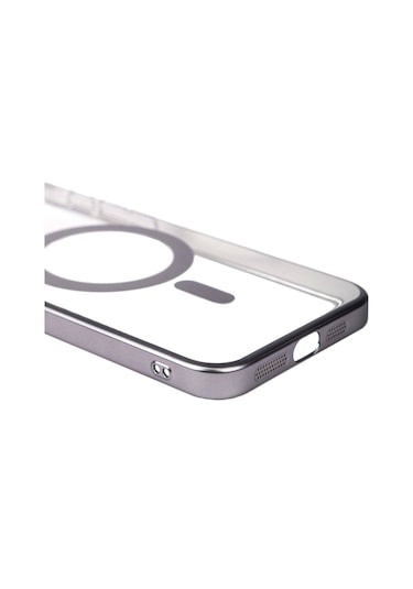 Apple Uyumlu iPhone 15 Pro Max Kılıf Wireless Şarj Özellikli Sert Pc Mat Riksos Magsafe