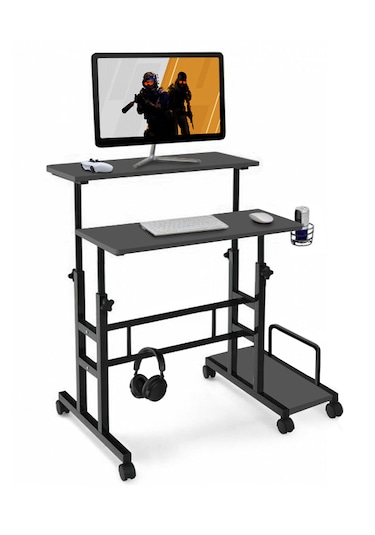 Ryan Oyuncu Masası - 80x60 Antrasit