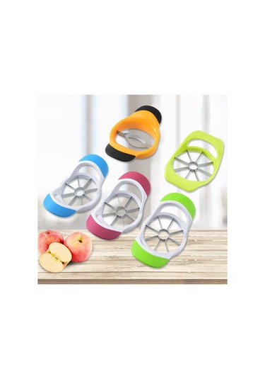 Wezone Ev İçi Çelik Elma Dilimleyici - Çok Amaçlı Meyve Kesme Aleti, Pratik Bölücü, Hızlı Teslimat Yeşil Stil 2 Diğer