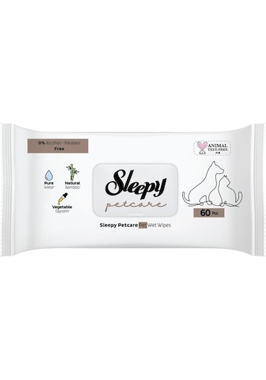 Sleepy Petcare Evcil Hayvan Islak Havlusu 24 x 60'lı 1440 Yaprak