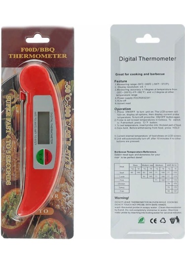 Katlanabilir Dijital Yemek Gıda Mutfak Termometre Sıcaklık Ölçer