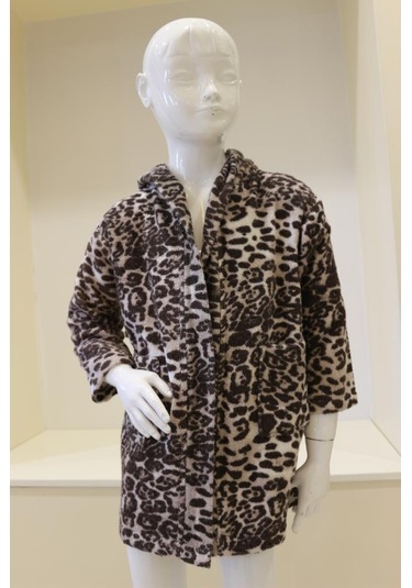 Bebek & Çocuk Baskılı Kapşonlu Bornoz %100 Pamuklu Unisex Çok Renkli