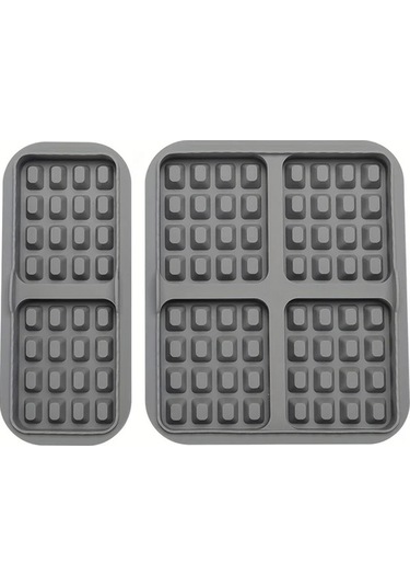 Elmpaly Gri 2li Yapışmaz Waffle Kalıbı Philips Airfryer Uyumlu Yeniden Kullanılabilir