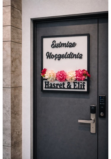 Dış Kapı Süsü Kişiye Özel Çiçekli Şık Ve Tasarım No30028