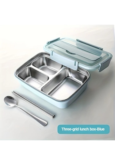 Globalbloom Pembe 3 Bölmeli Sızdırmaz Paslanmaz Çelik Yemek Kutusu Öğrenci Ofis Pembe