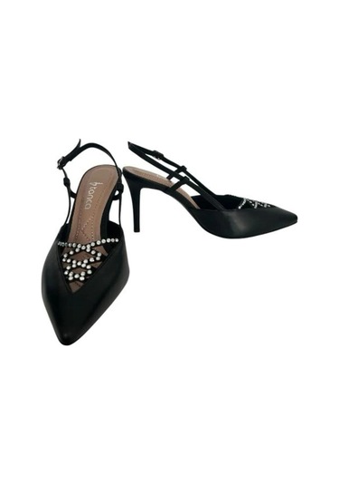 Kemal Tanca 871 8362 Kadın Topuklu Stiletto Siyah Taşlı