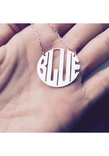 Kişiye Özel Harfli Monogram Gümüş Kolye Özel Gün Hediyesi 437139097