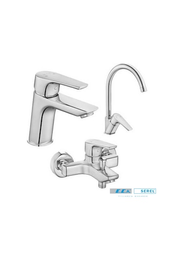 Eca Niobe Banyo + Niobe Eviye + Niobe Lavabo Bataryası Set 3'lü