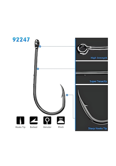 Hokkaido 50 Adet No:1 Yüksek Karbonlu,tırnaklı,olta İğnesi,