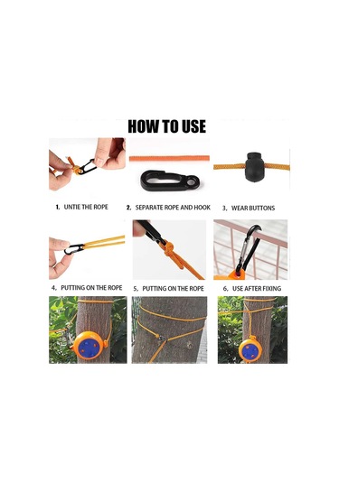 Ganzhoushop Turuncu Genişletilebilir Çamaşır İpi, 10m, Taşınabilir, Sarma Önleyici, Seyahat, Açık Hava, Banyo, Kamp, Açık Hava, Bahçe Veya Seyahat İçin Çamaşır İpi Çok Renkli