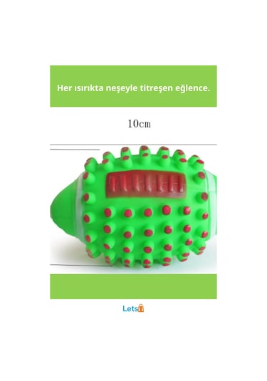 Dikenli Sesli Köpek Diş Kaşıma Topu Dayanıklı Ve Eğlenceli