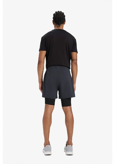 DeFactoFit Slim Fit Dar Kesim Sporcu Taytlı Dokuma Şort D7809AX25SPAR231