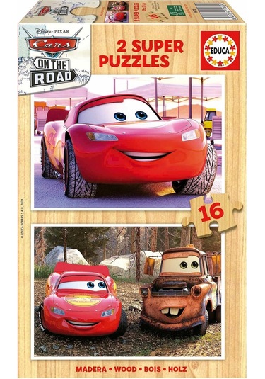 Educa 2x16 Parça Disney Cars Arabalar Erkek Çocuk Puzzle 1 Adet