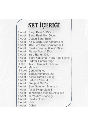 Essafe İşyeri İlk Yardım Seti Maxi