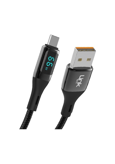 LinkTech K681 Dijital Göstergeli USB - Type-C 66W Data ve Şarj Kablosu 1mt 5A