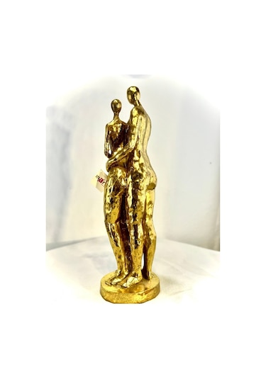 Biev Çiftli Dekoratif Gold Biblo 14 14 48 Cm