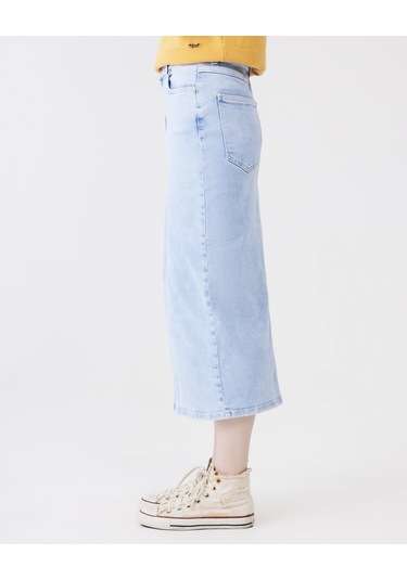 Irene Yırtmaçlı Açık Mavi Jean Etek Açık Mavi Irene Yırtmaçlı Açık Mavi Jean Etek Açık Mavi