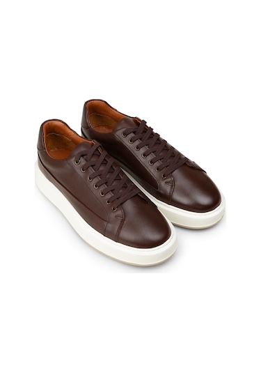 Deery Erkek Hakiki Deri Kahverengi Sneaker Ayakkabı - E4482mkhvc01