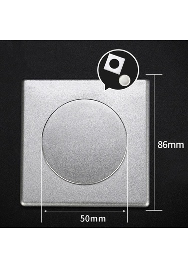 Sones Kare Klima Deliği Dekorasyon Kapağı Duvar Deliği Tıkacı, Stil: 9cm Gümüş