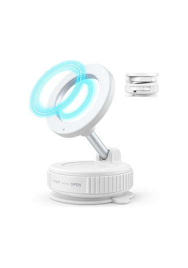 Manyetik Magsafe İle Uyumlu 360 Dönen Ayarlanabilir Araç İçi Telefon Tutucu Vakumlu Katlanabilir K007