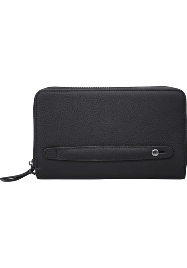 Guard El Portföyü Hakiki Deri Siyah 3072 Siyah - Kırmızı