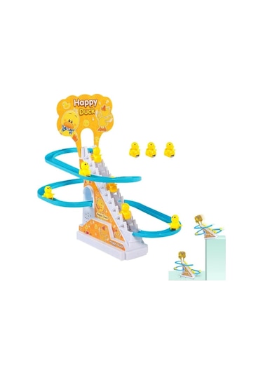 Babydoor Happy Duck 3 Ördekli Pilli Merdiven Sesli Eğitici Oyuncak