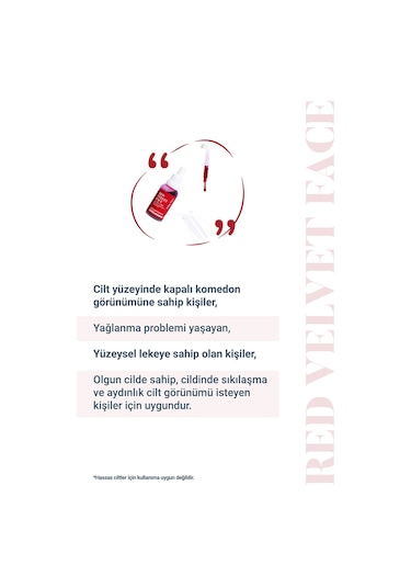 She Vec Red Velvet Face Anti Aging Etkili Peeling Losyon 30 ML
