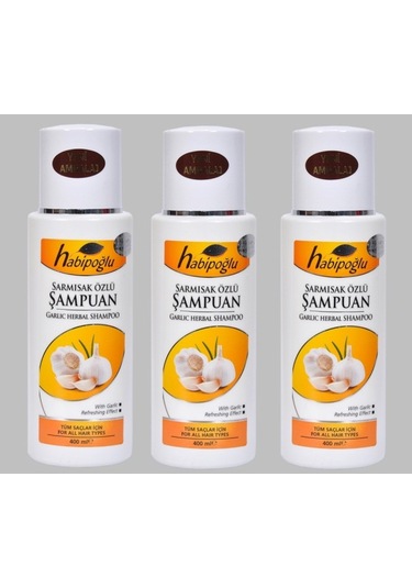 Habipoğlu Sarımsak Özlü Şampuan 3 x 400 ML
