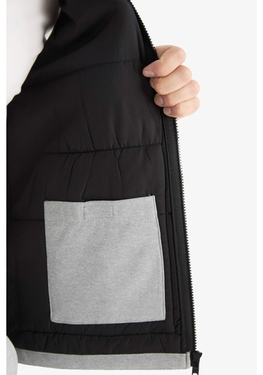 Defacto Regular Fit Dik Yaka Fermuarlı Cepli Yelek E8777ax25augr360 Gri
