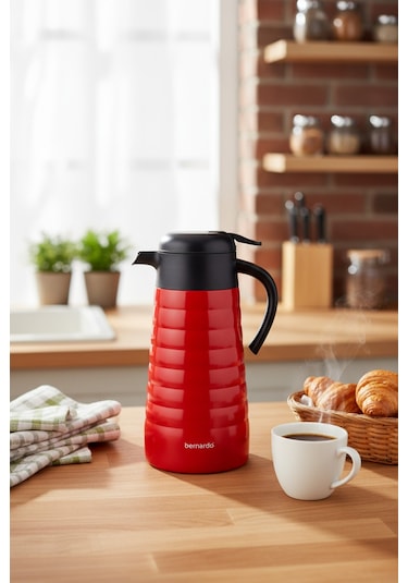 Bernardo Nora 2 Litre Çelik Termos Kırmızı Kırmızı