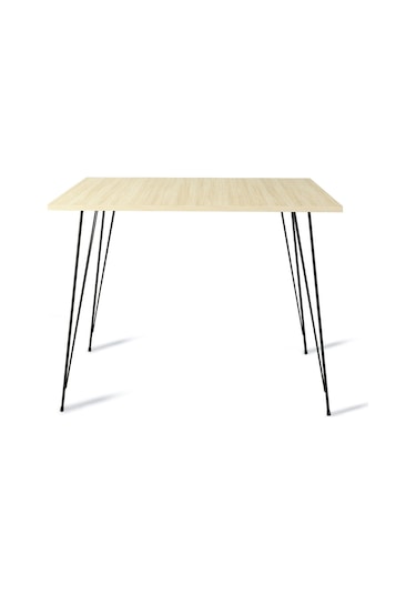 Pasific Home Sandalf Metal Ayaklı Mutfak Masası Kare 90x90 Meşe