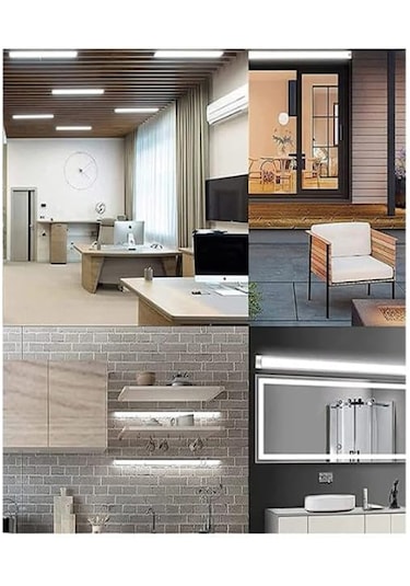 100w 120 Cm Kristal Led Bant Armatür-trafolu Beyaz Işık -10 Adet Beyaz